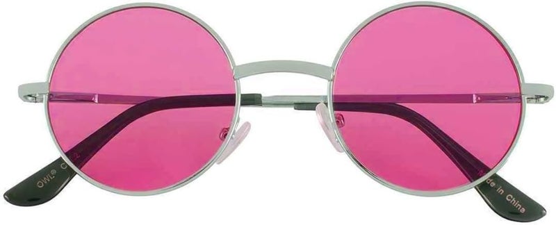 OWL Round Sunglasses Metal Frame Hippie Sunglasses UV400 Polycarbonate Circle Lens John Lennon Sunglasses for Men Women - Image 2